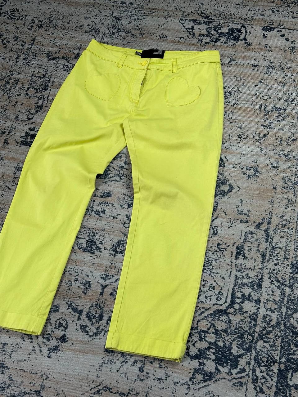 Love Moschino Love Moschino Rare Hearts Pockets Yellow Pants Vintage Size 32" / US 10 / IT 46 - 2 Thumbnail
