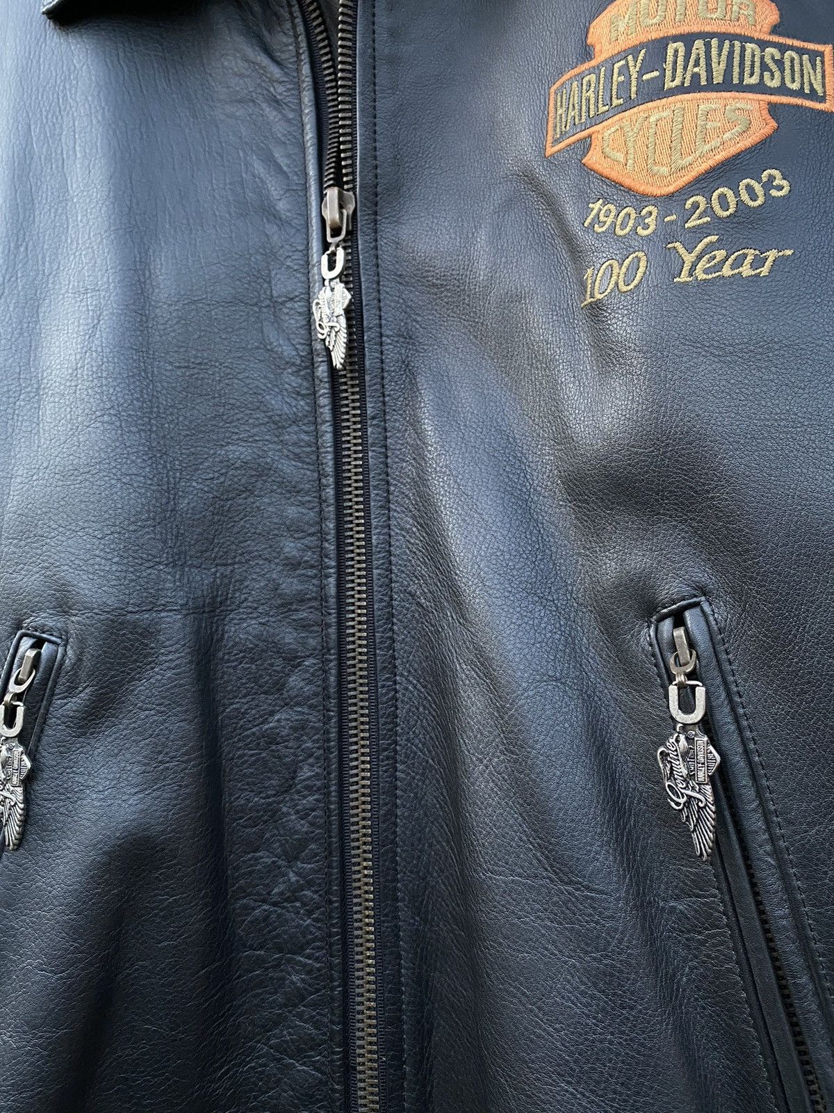 Harley Davidson × Vintage Harley Davidson Vintage leather jacket size L/XL Size US XL / EU 56 / 4 - 4 Thumbnail