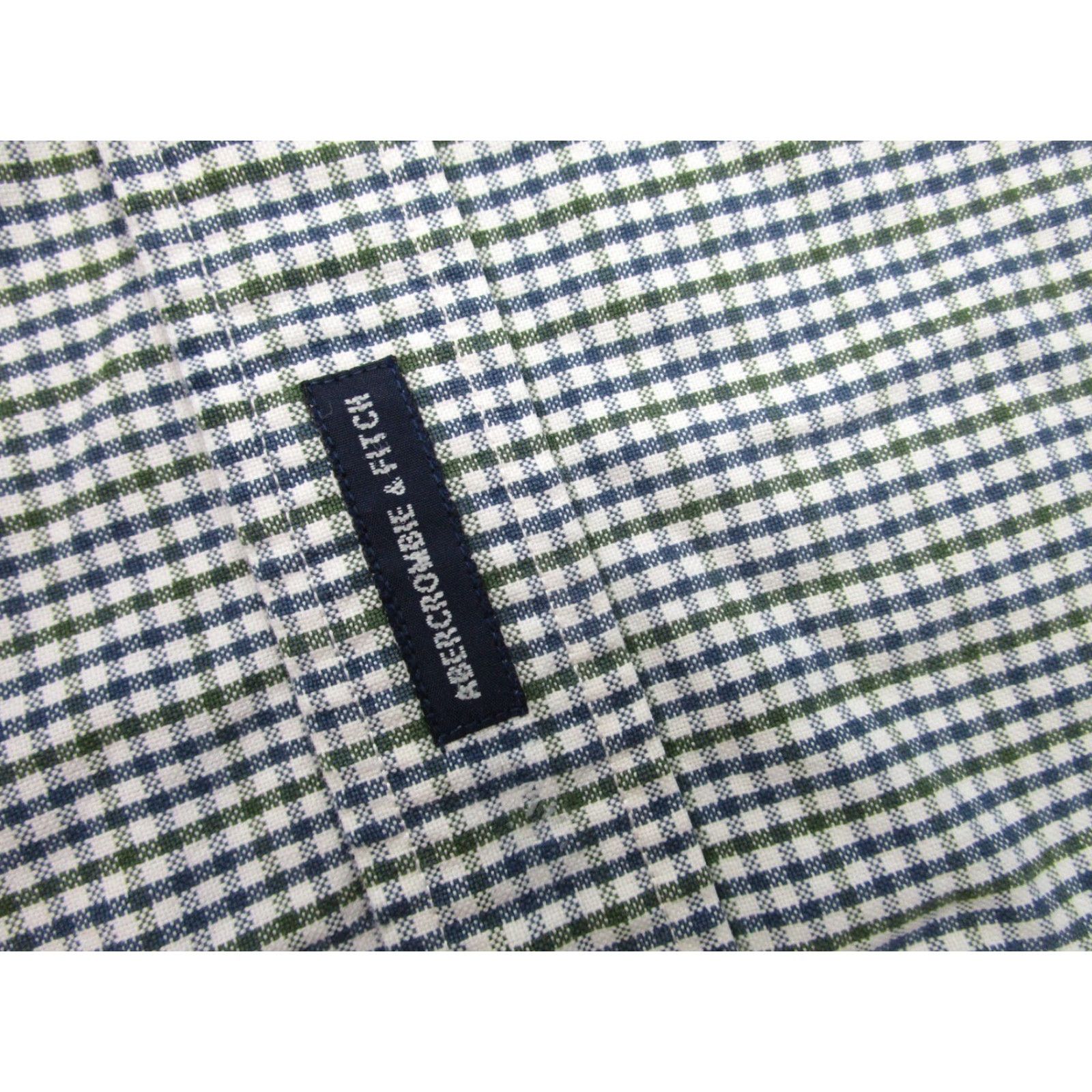 Abercrombie & Fitch VINTAGE Abercrombie & Fitch Shirt Mens XL Blue Green Oversized y2k 2000s Button-Up Collared Long Sleeve Check Cotton Size US XL / EU 56 / 4 - 6 Thumbnail