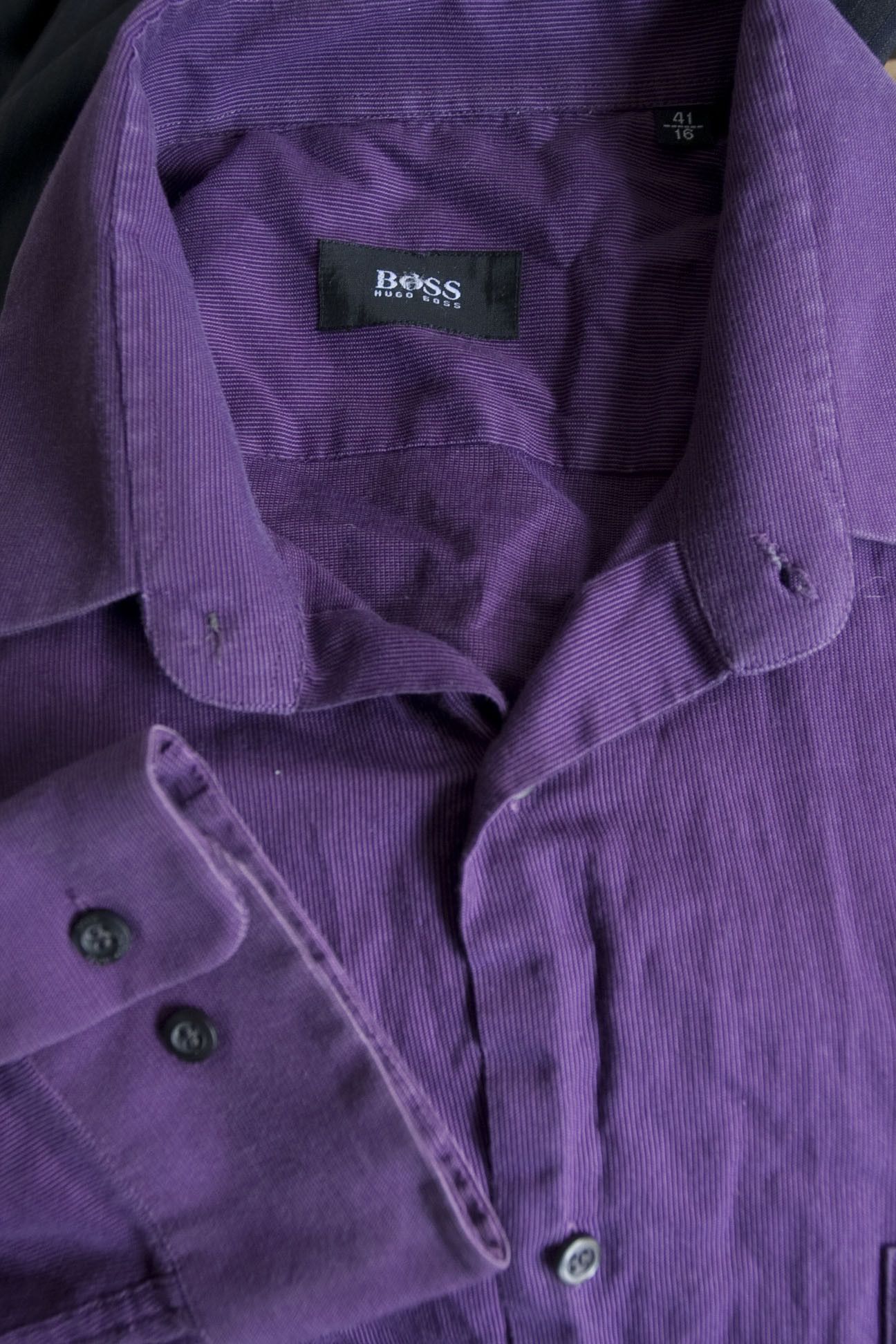 Hugo Boss Hugo Boss Shirt Size 16/41 Dark Purple Size US L / EU 52-54 / 3 - 5 Thumbnail