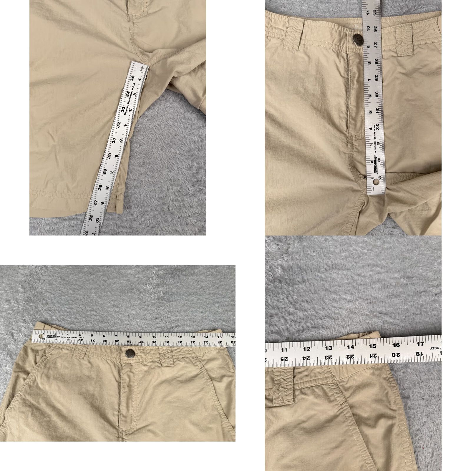 Vintage Columbia Mens Cargo Shorts 32 Beige Nylon Cotton 100% Nylon Hike Camp Hiking Fishing 32x10 Casual Pockets Logo Zip Waist 32 Size US 32 / EU 48 - 8 Thumbnail