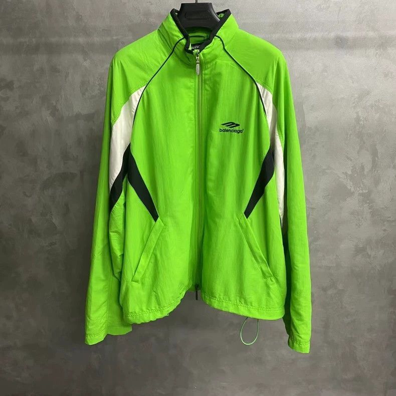 Balenciaga Balenciaga Latest Green Logo Jacket from Balenciaga-2506 Size US XXS / EU 40 - 1 Thumbnail