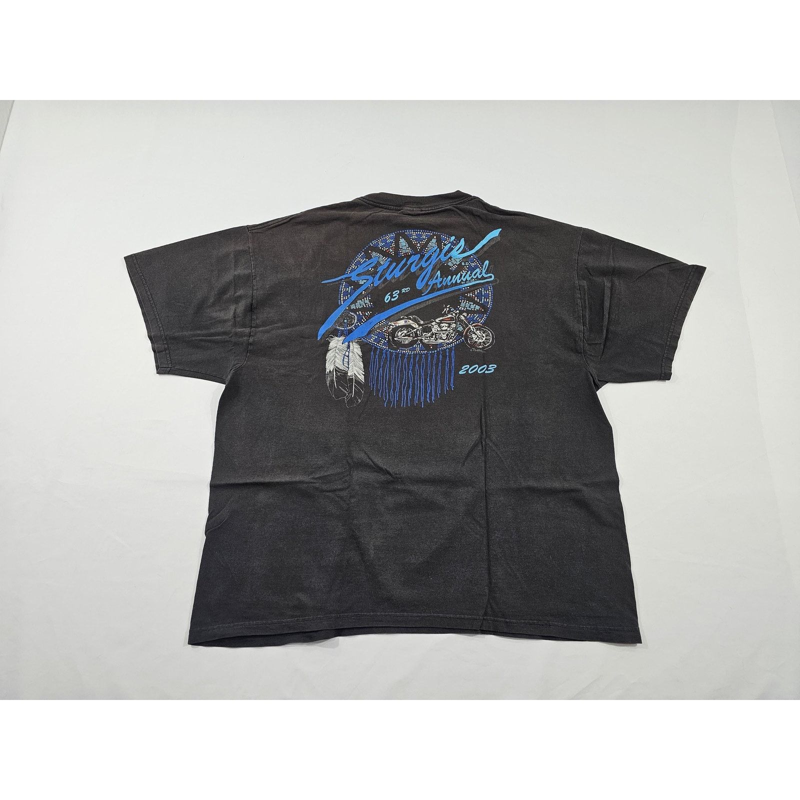Other Vintage Sturgis 2003 Eagle Double Sided Black Blue Sz XL Size US XL / EU 56 / 4 - 3 Thumbnail