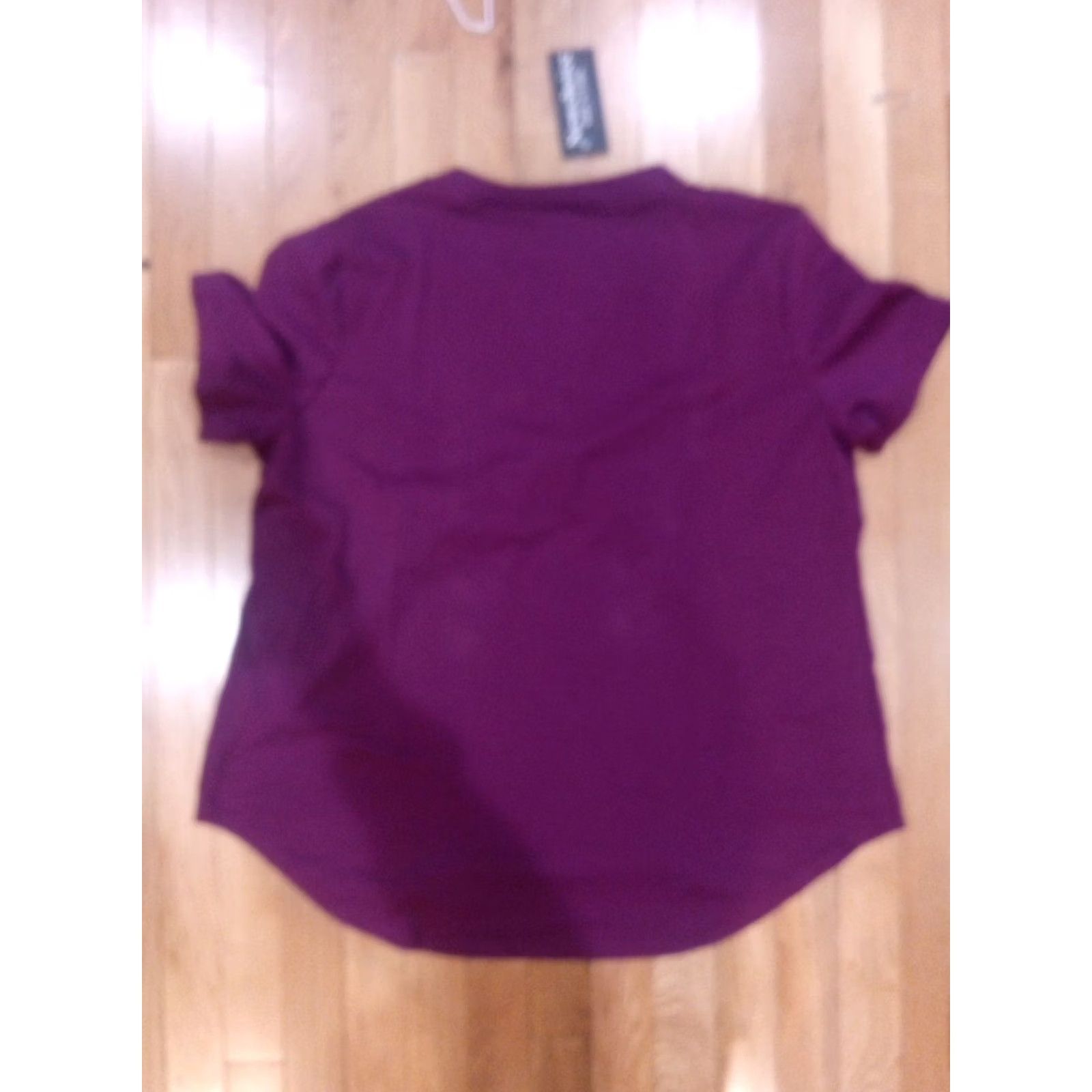 Vintage Newchoice Women Purple Short Sleeve Henley NWT XL Shirt M Size 32" / US 10 / IT 46 - 7 Thumbnail