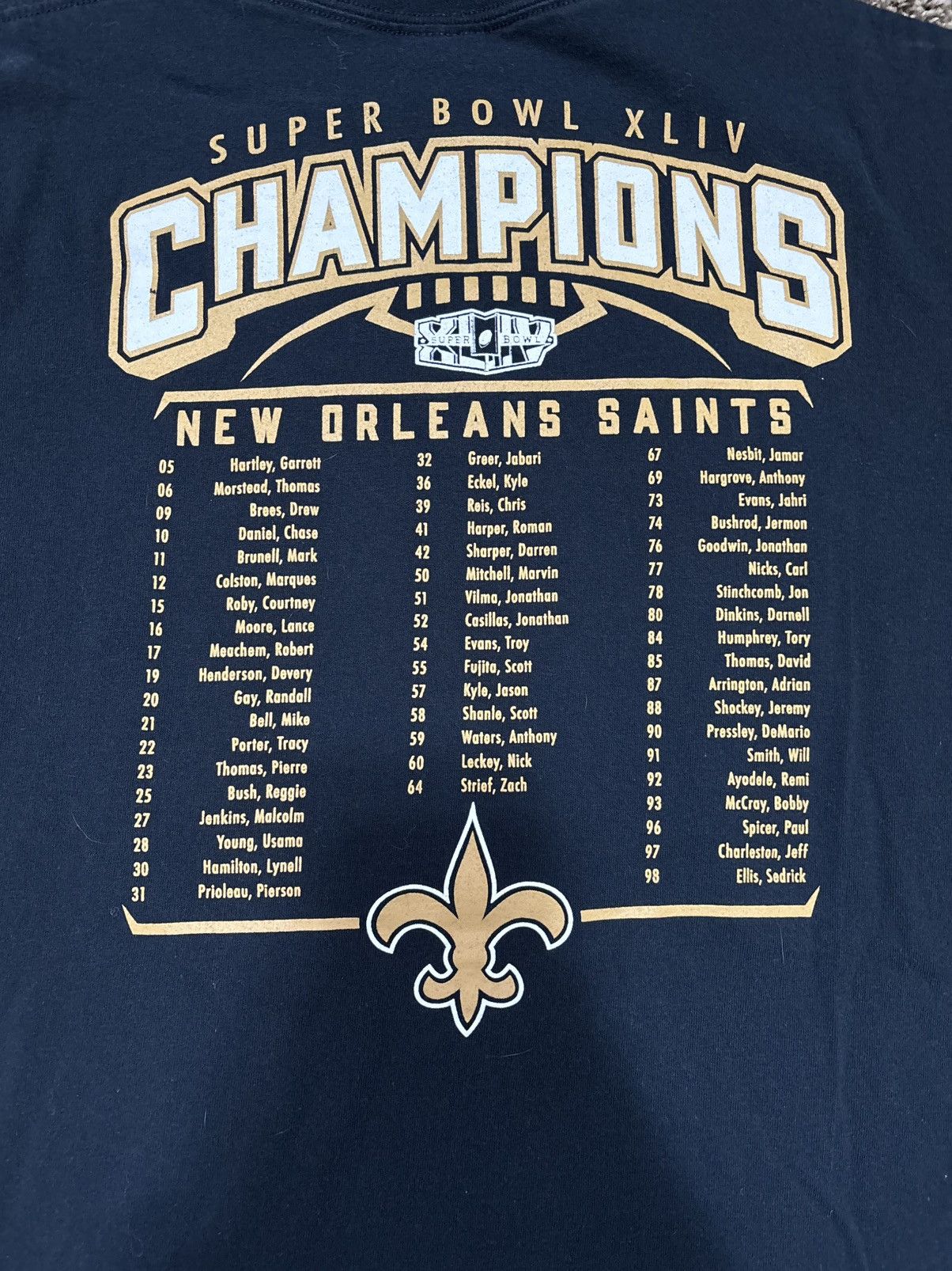 Gildan Gildan New Orlean Saints Super Bowl XLIV Champions Tee Size US L / EU 52-54 / 3 - 4 Thumbnail
