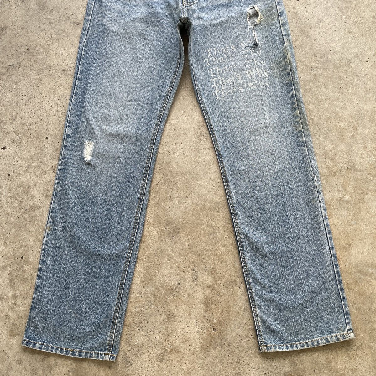 Japanese Brand × Jean × Vintage Vintage Euro135 Effect Faded Distressed Jeans Denim Pants Size US 34 / EU 50 - 4 Thumbnail