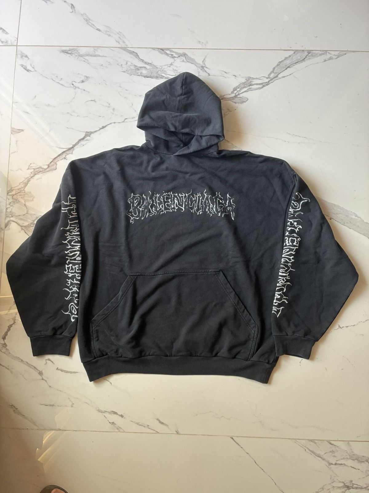 Balenciaga BALENCIAGA DIY Metal Outline Logo Hoodie | Grailed