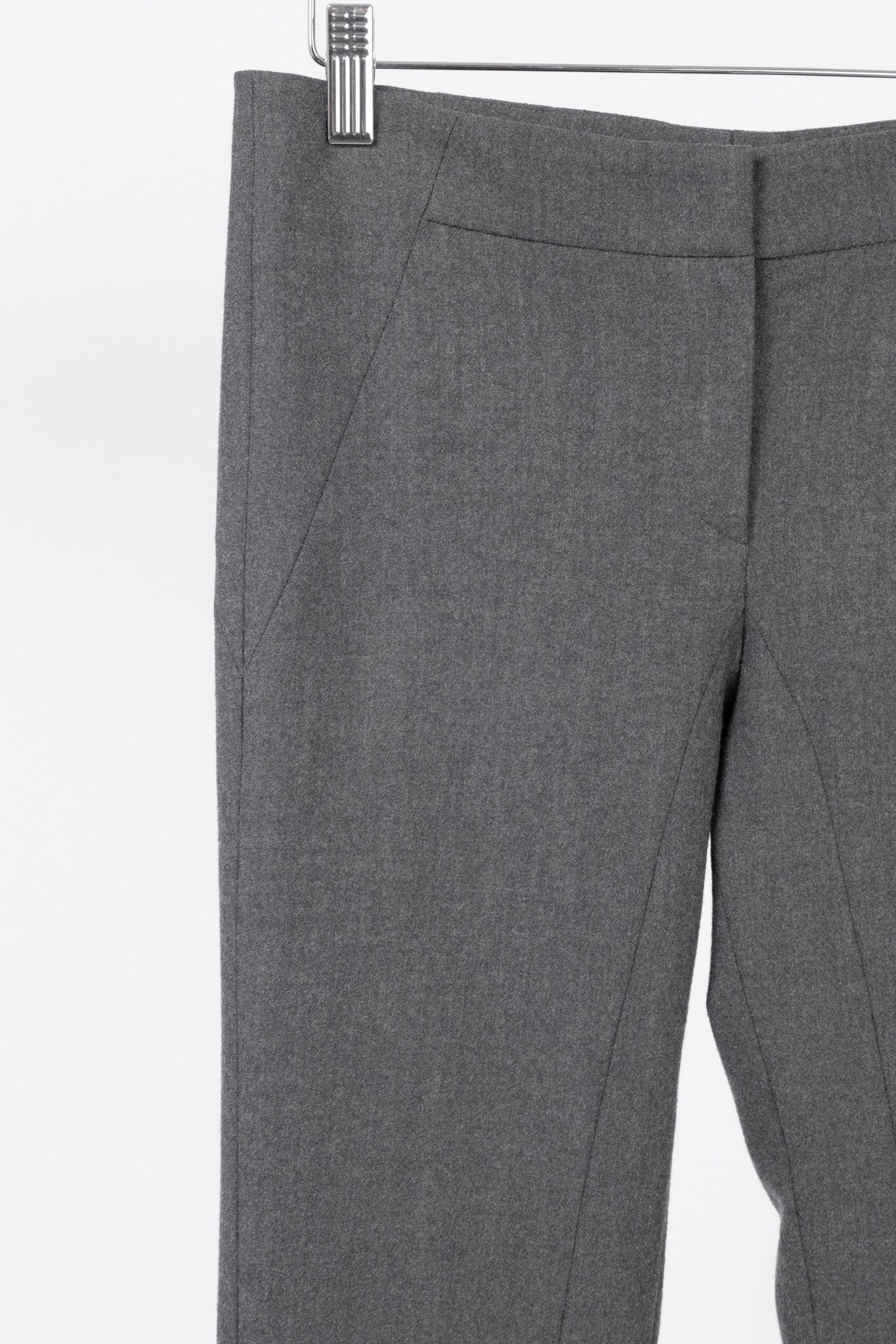 Brunello Cucinelli Brunello Cucinelli Grey Wool-Flannel Skinny Pants Size 27" / US 4 / IT 40 - 4 Thumbnail