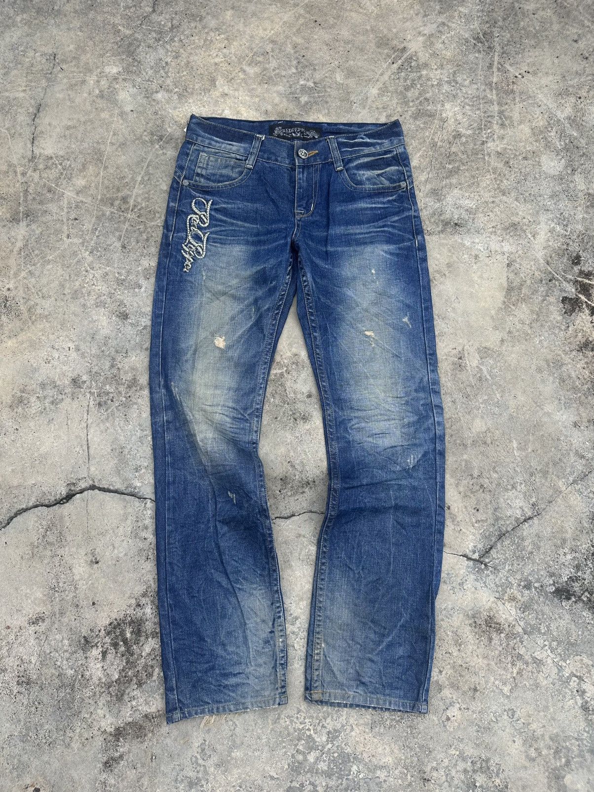 If Six Was Nine 2000s Red Pepper Whisker Jean Size US 33 - 4 Thumbnail