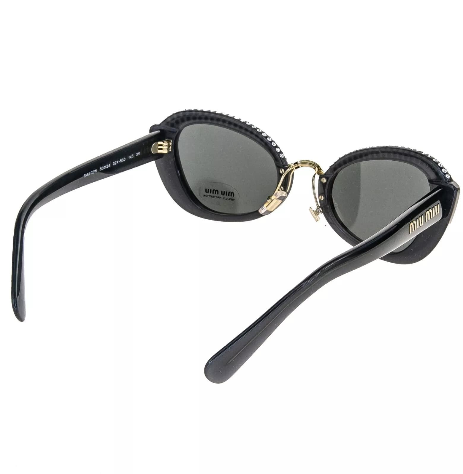 Miu Miu MIU MIU MU05WS Opal Gray Strass Fashion Sunglasses 05W Size ONE SIZE - 2 Thumbnail