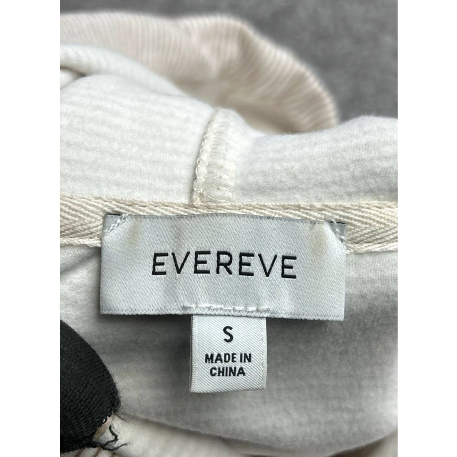 Vintage Evereve Hoodie Womens Small Beige Striped Fleece Lined Pullover Hooded All Seasons Casual Logo Pocket City Classic Size S / US 4 / IT 40 - 4 Thumbnail
