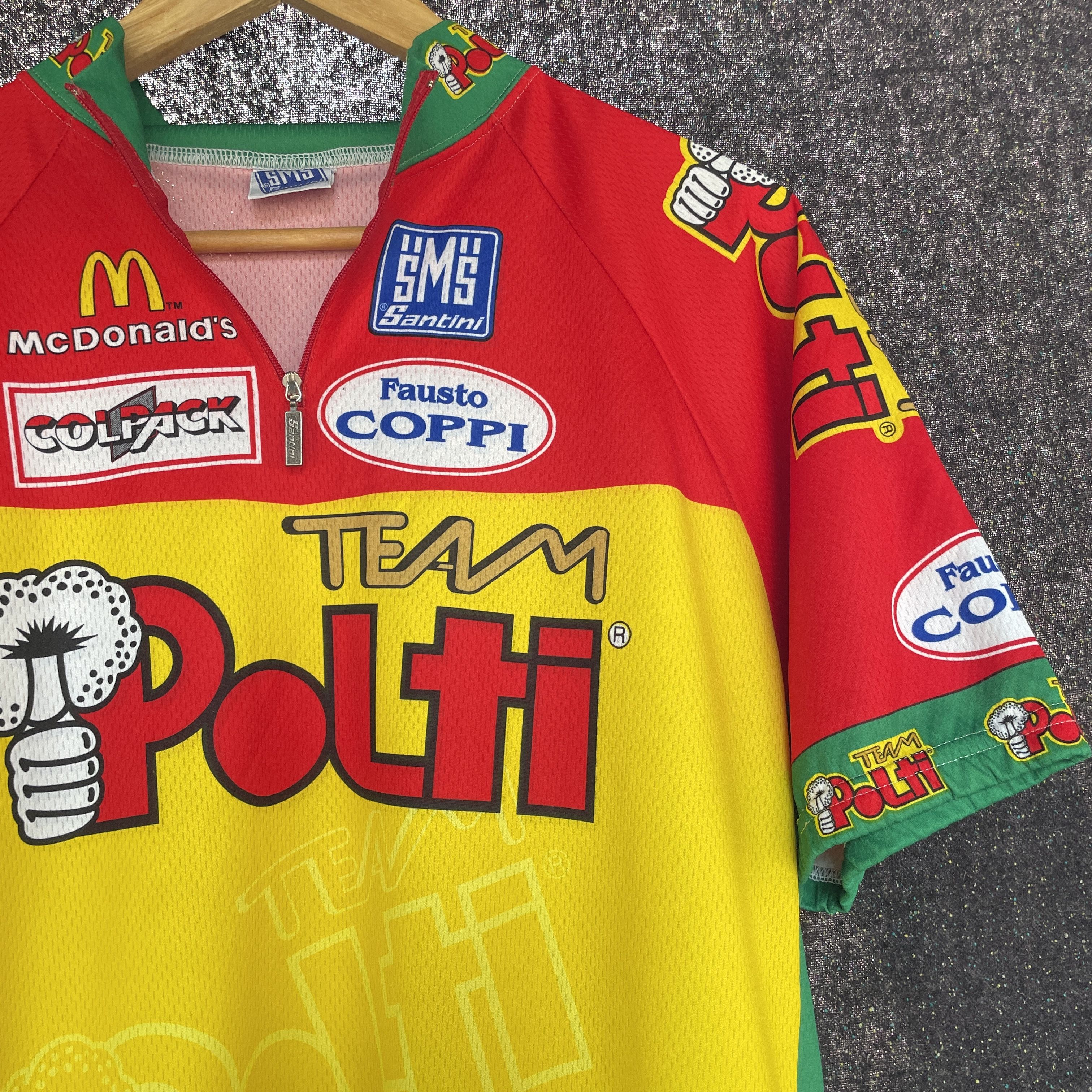 Other SMS Santini Team Polti Vintage 90's Cycling Jersey Size 4XL Size US XXL / EU 58 / 5 - 5 Thumbnail
