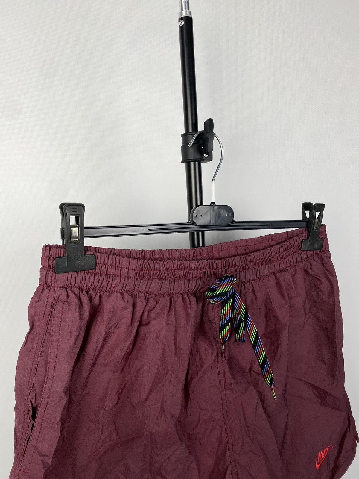 Nike × Vintage 00s Nike Shorts Nylon Logo Drill Swoosh Size US 30 / EU 46 - 4 Thumbnail