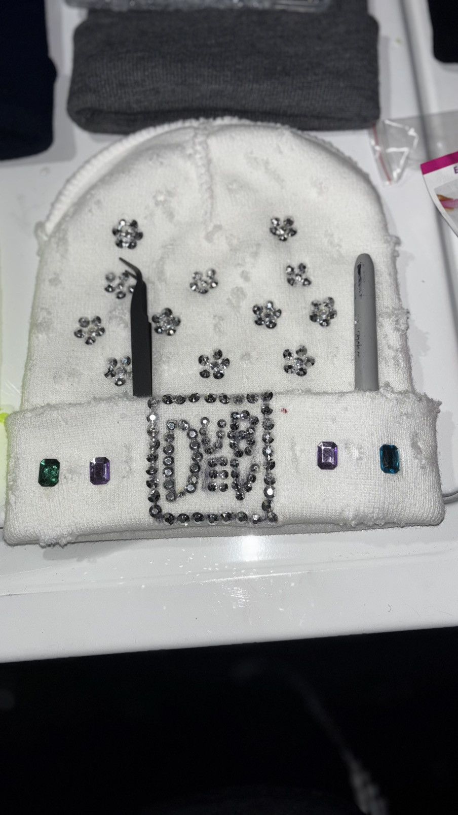 Other Rhinestone Beanies Size ONE SIZE - 2 Thumbnail