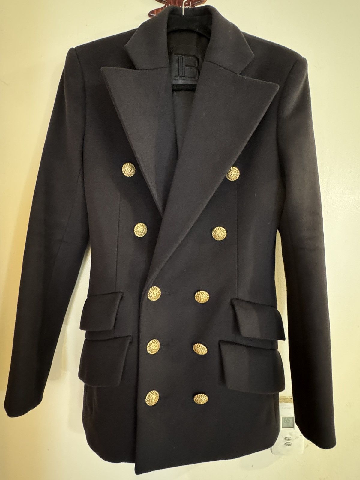 Balmain Blazer double breasted with gold lion buttons Size 36S - 3 Thumbnail