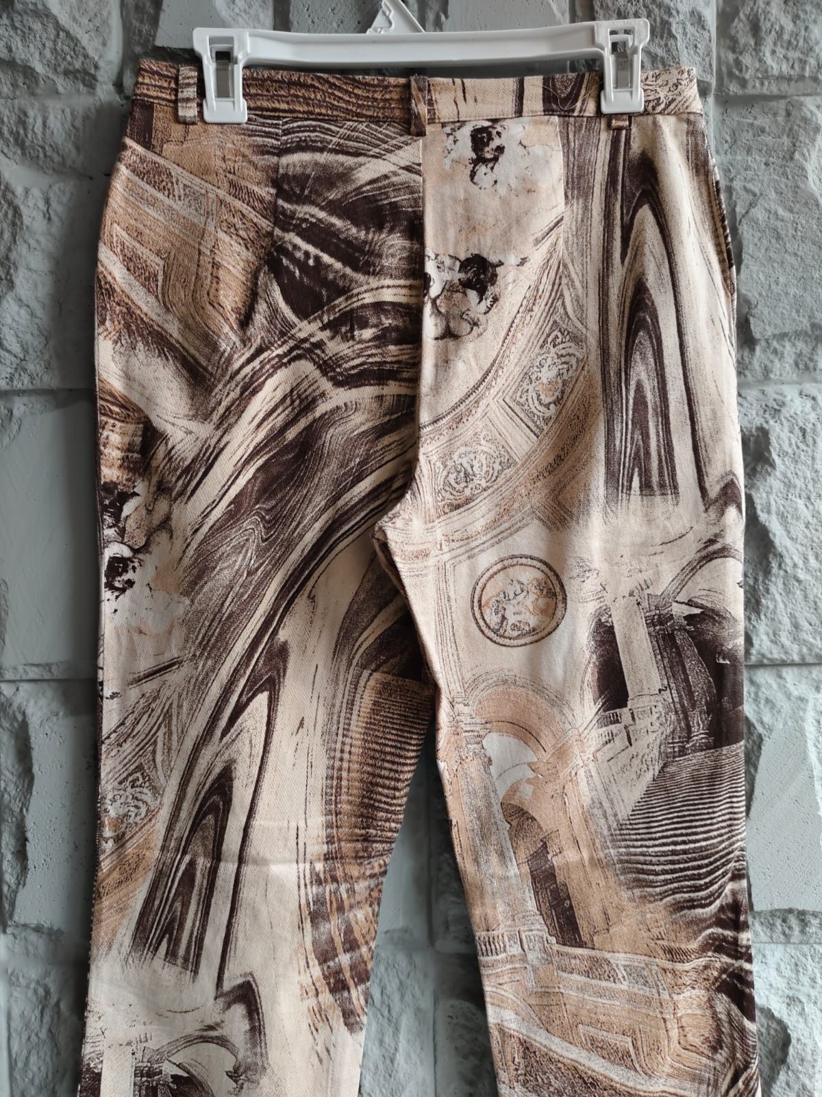 Designer 💥Vintage Helline All Over Print Angels Art Teousers Size 30" / US 8 / IT 44 - 4 Thumbnail