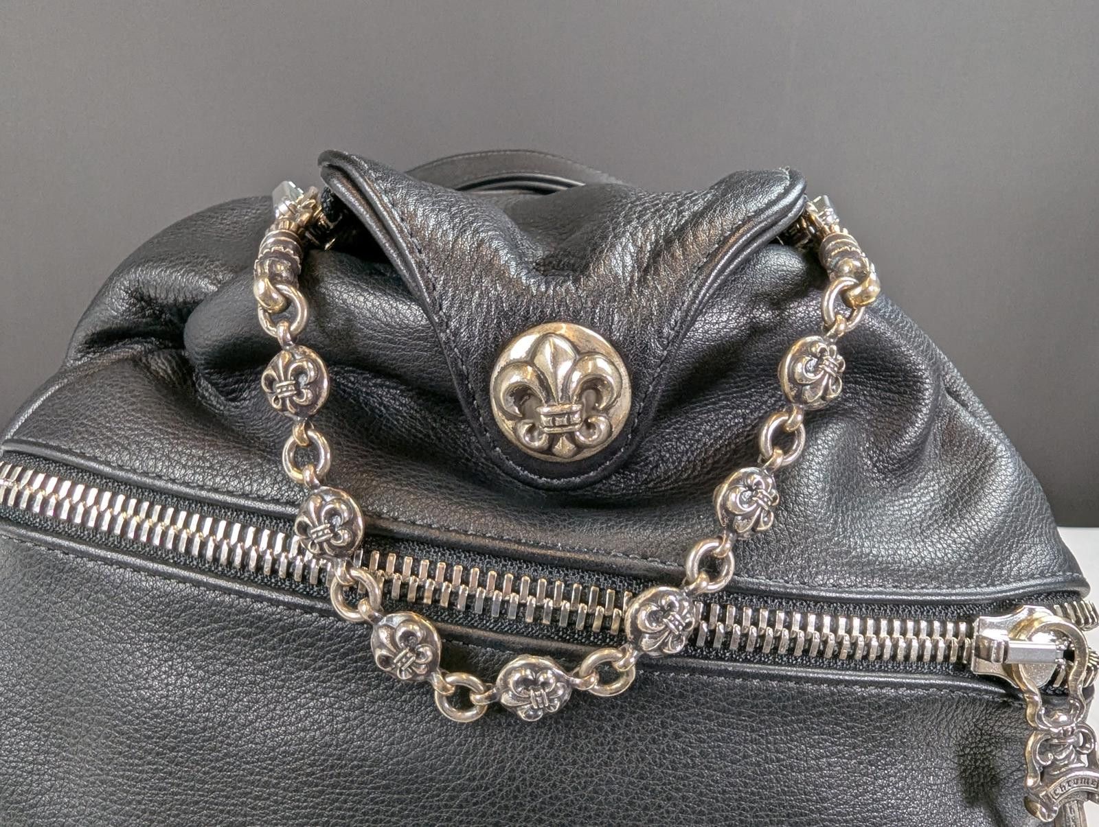 Chrome Hearts Chrome Hearts Fleur Patch Leather Duffle in Black Size ONE SIZE - 8 Thumbnail