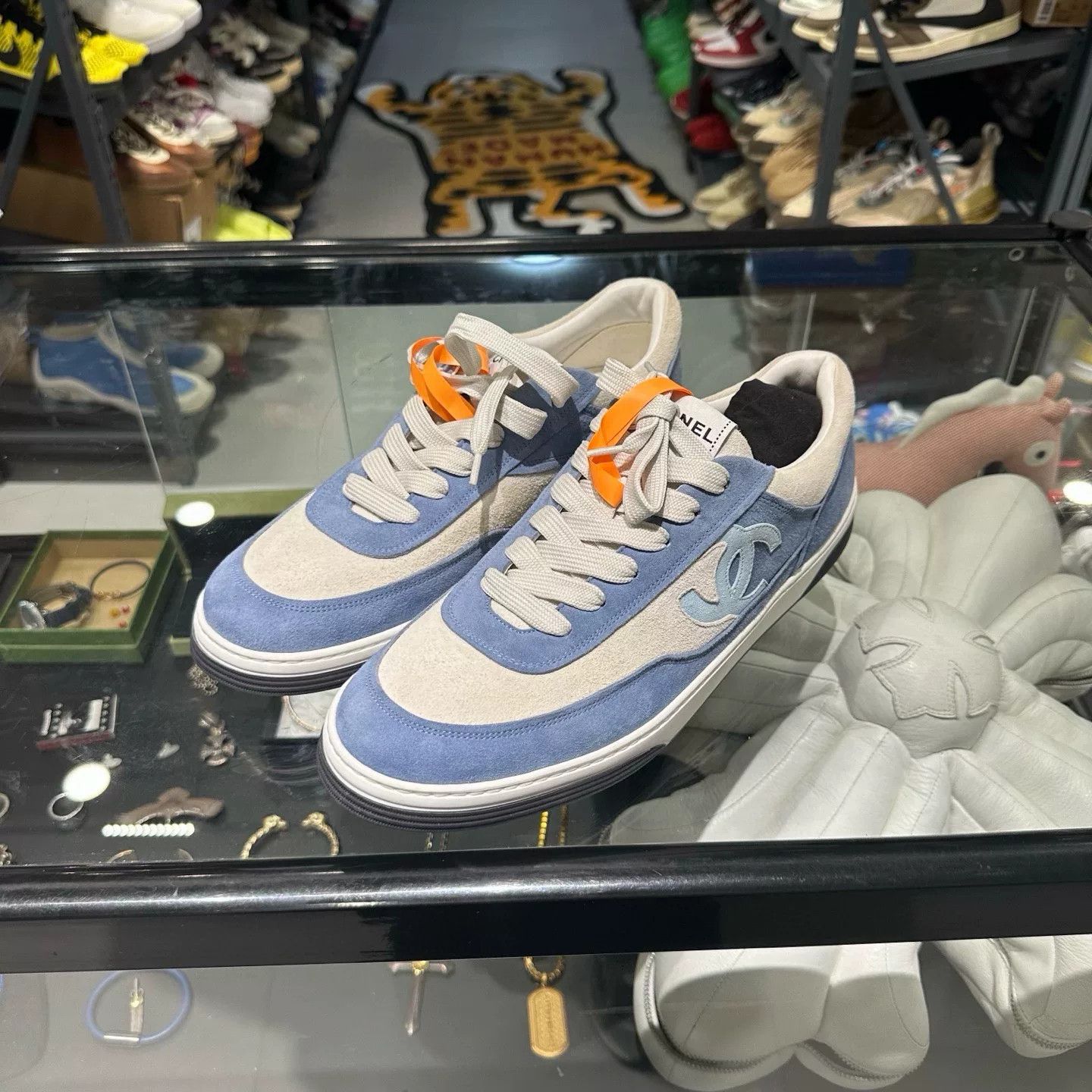 Chanel Chanel Blue Lowtop Sneakers 11.5 Men Size US 11.5 / EU 44-45 - 1 Thumbnail