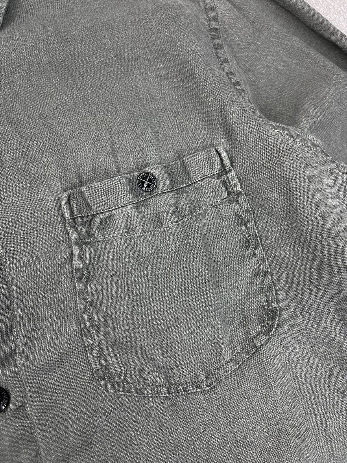 Stone Island Stone Island Long Sleeve Linen Shirt Size US M / EU 48-50 / 2 - 7 Thumbnail