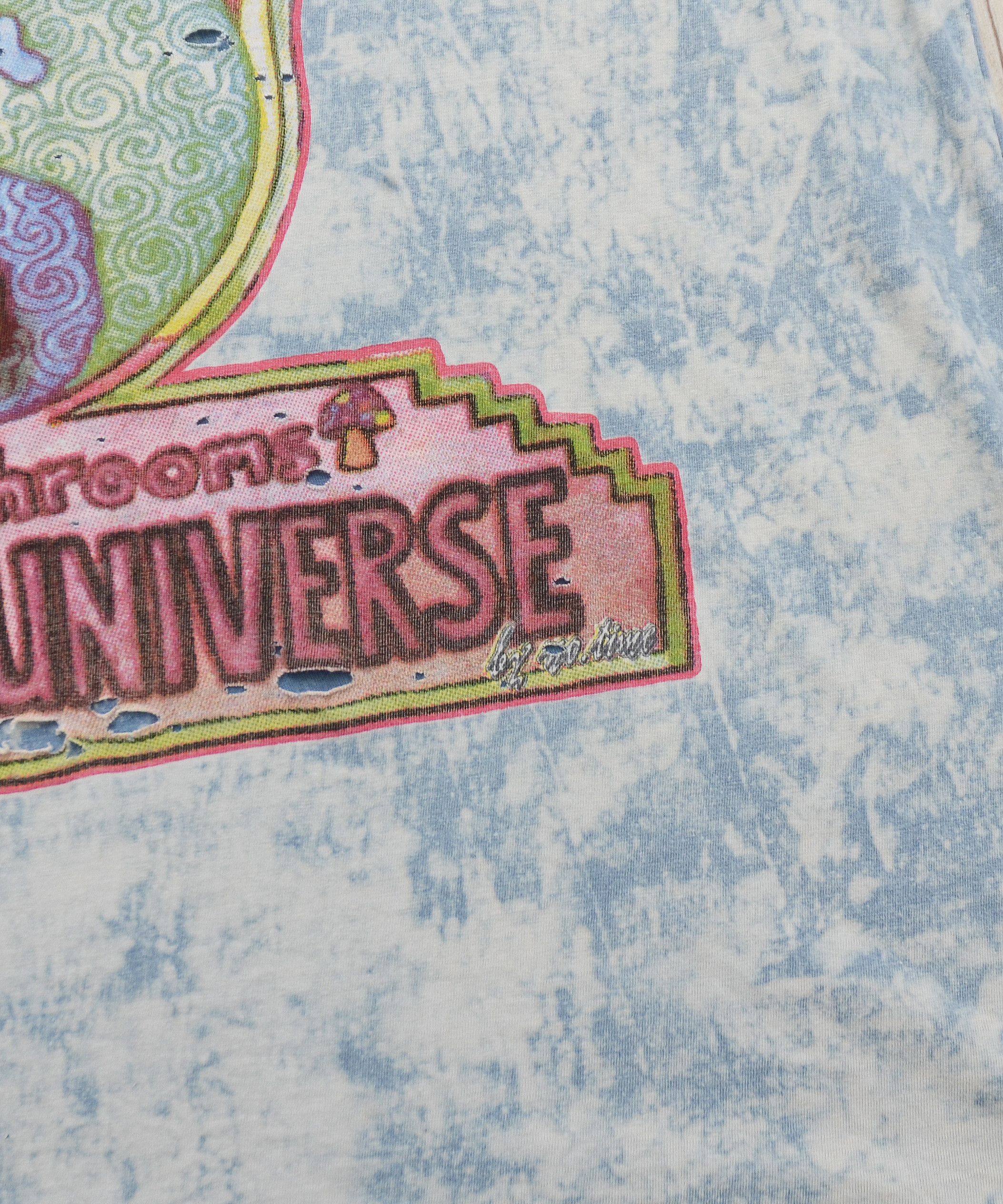 Japanese Brand × Vintage 🍄 No Time Stonewash Eat Mushrooms See The Universe T-shirt Size US L / EU 52-54 / 3 - 7 Thumbnail