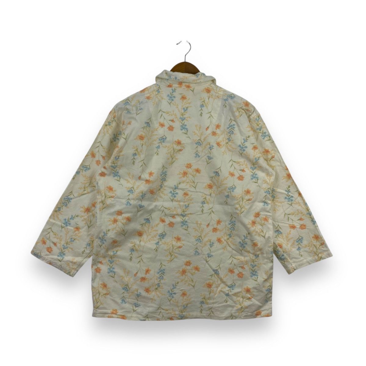 Vintage Vintage VALENTINO VASARI ITALY Floral Pajama Tee Shirt Soft Size L / US 10 / IT 46 - 3 Thumbnail