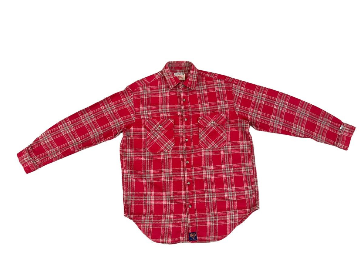 Fiorucci Vintage Fiorucci Safety Jeans Italy Check Flannel Shirt Size US M / EU 48-50 / 2 - 1 Thumbnail