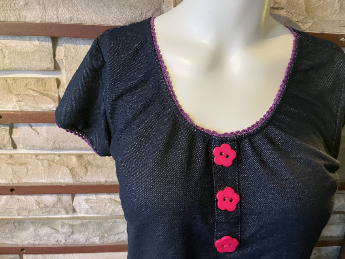 Current Mood Current Mood XL Dark Blue with Pink Button Shirt Size XL / US 12-14 / IT 48-50 - 4 Thumbnail