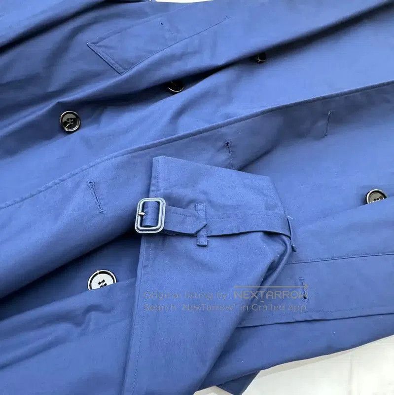 Burberry Burberry Blue Long Trench Coat for Women. Size S / US 4 / IT 40 - 7 Thumbnail