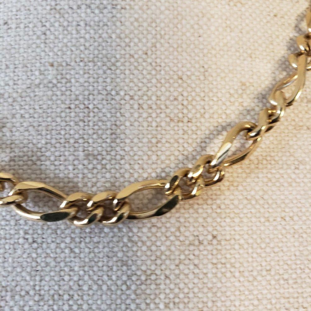 Designer 24kt Gold Filled Figaro Link 18" Necklace Size ONE SIZE - 2 Thumbnail