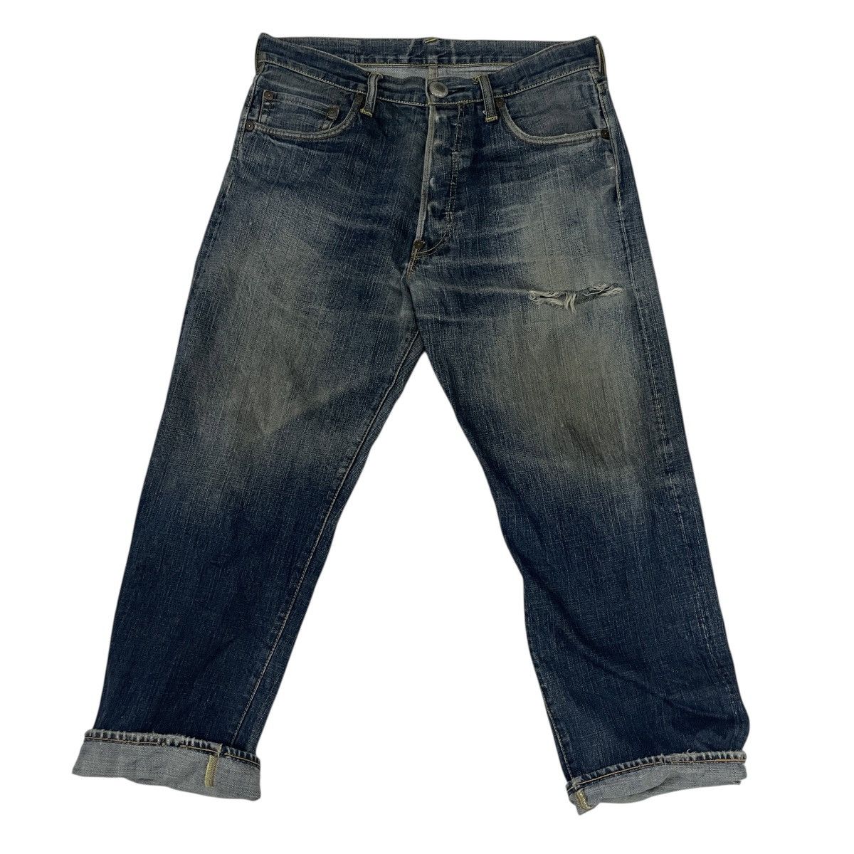 Evisu Vintage Evisu Distressed Redline Denim Jeans Size US 34 / EU 50 - 11 Thumbnail