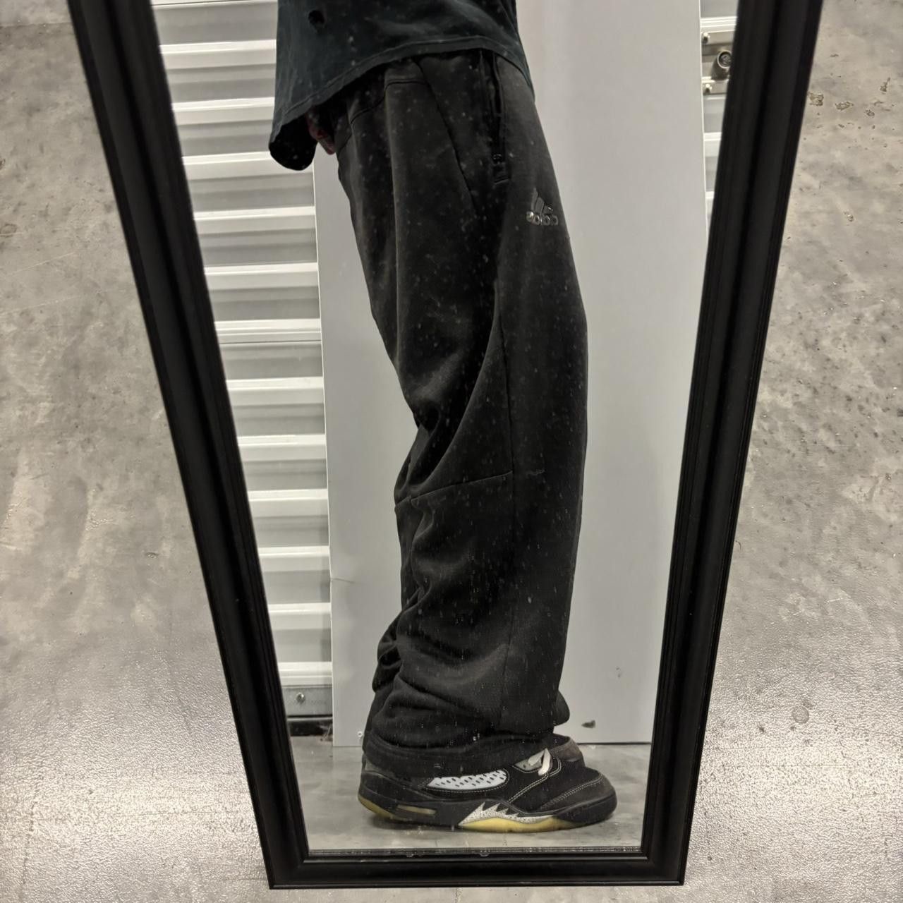 Adidas × Vintage Crazy Vintage Y2K/2000s Baggy Black Adidas Streetwear Skater Track Pants! Size US 32 / EU 48 - 2 Thumbnail