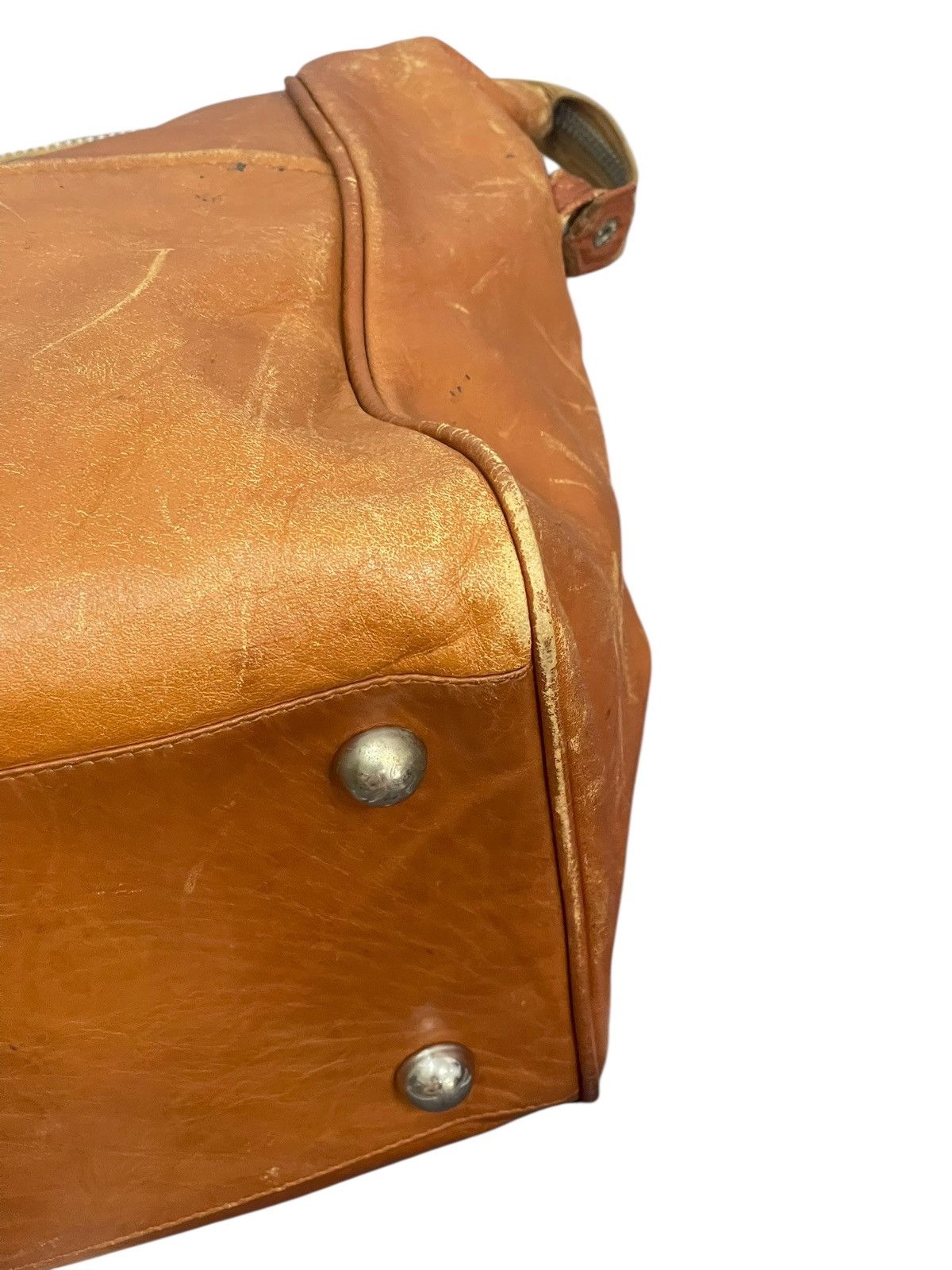 Genuine Leather Full Leather Patina Unknown Japan Duffle Travel Bag 2🟩1 Size ONE SIZE - 7 Thumbnail
