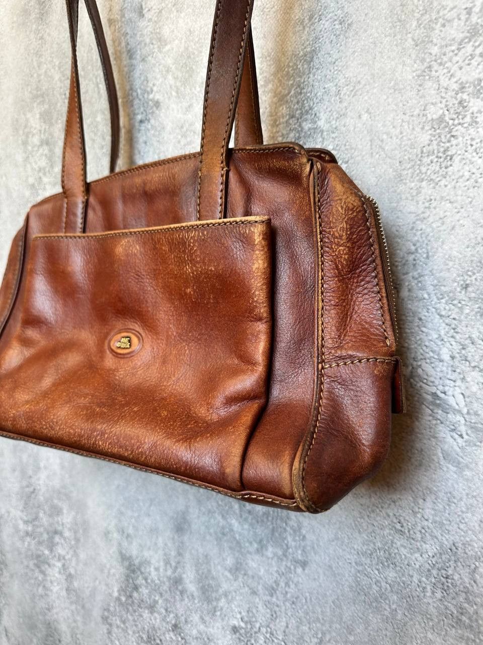 Genuine Leather The Bridge Vintage Cognac Leather Shoulder Bag – Italian Size ONE SIZE - 5 Thumbnail