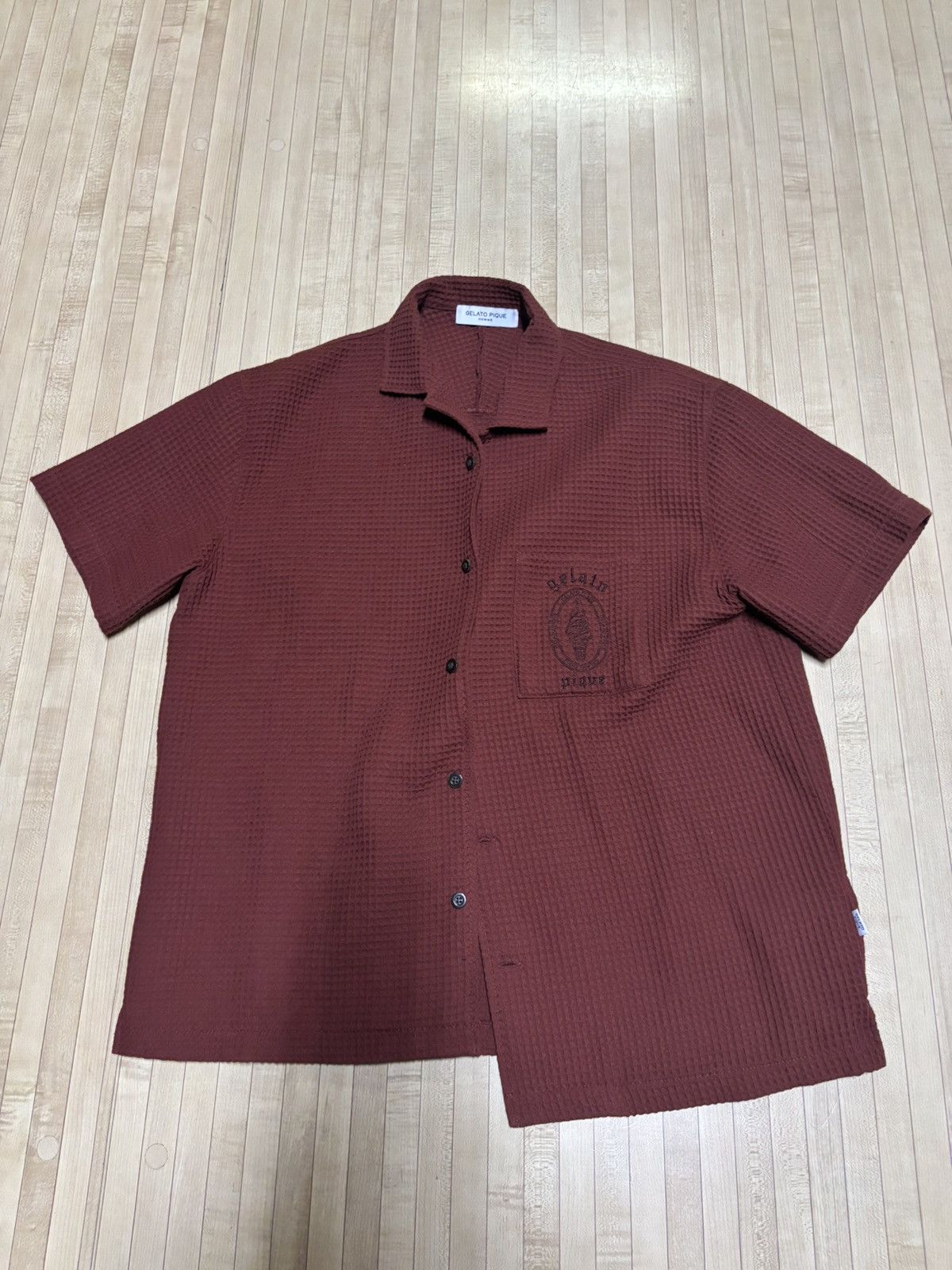 Japanese Brand Gelato Pique Textured Button Up Size US M / EU 48-50 / 2 - 1 Thumbnail