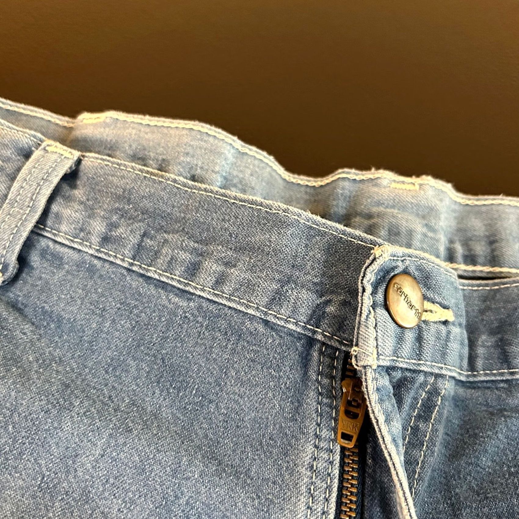 Carhartt Carhartt Carpenter Jeans Work Utility Pants Denim Blue Mens 40x30" Distressed Relaxed Denim Jeans Carpenter Workwear Pockets Hammer Loop Jeans Mens Size US 40 / EU 56 - 5 Thumbnail