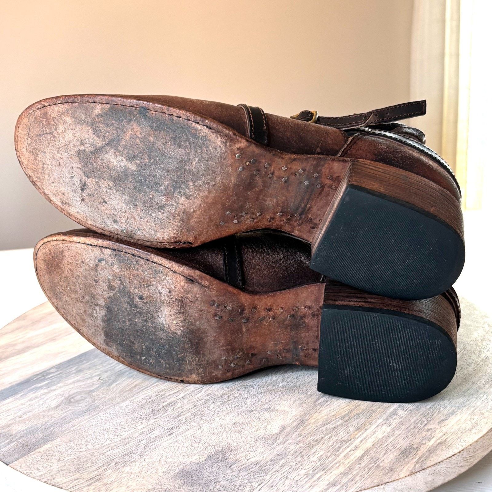 FREEBIRD Freebird Stair 10 Brown Strappy Harness Western Ankle Boots Size US 10 / IT 40 - 9 Thumbnail