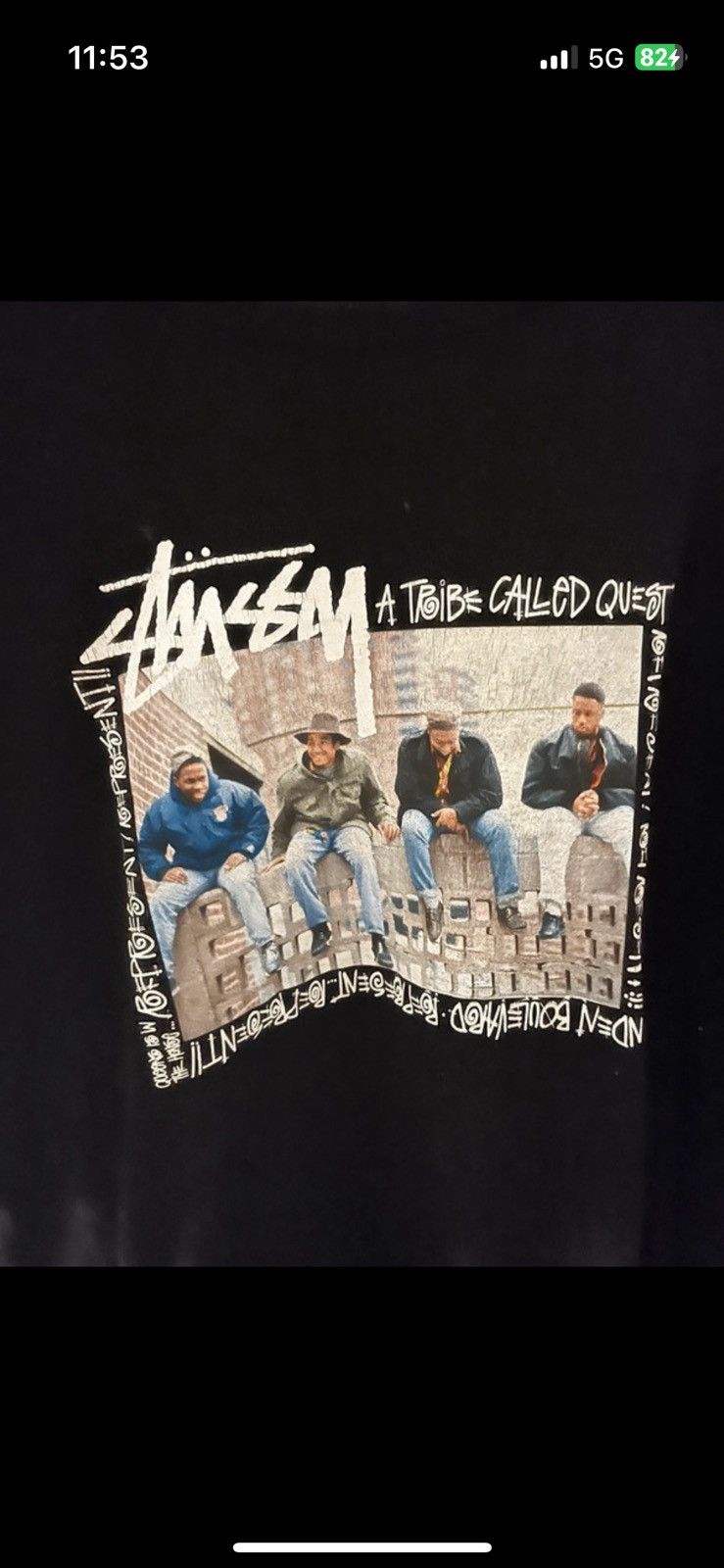 image of Stussy A Tribe Called A Quest Shirt in Black, Men's (Size 2XL)