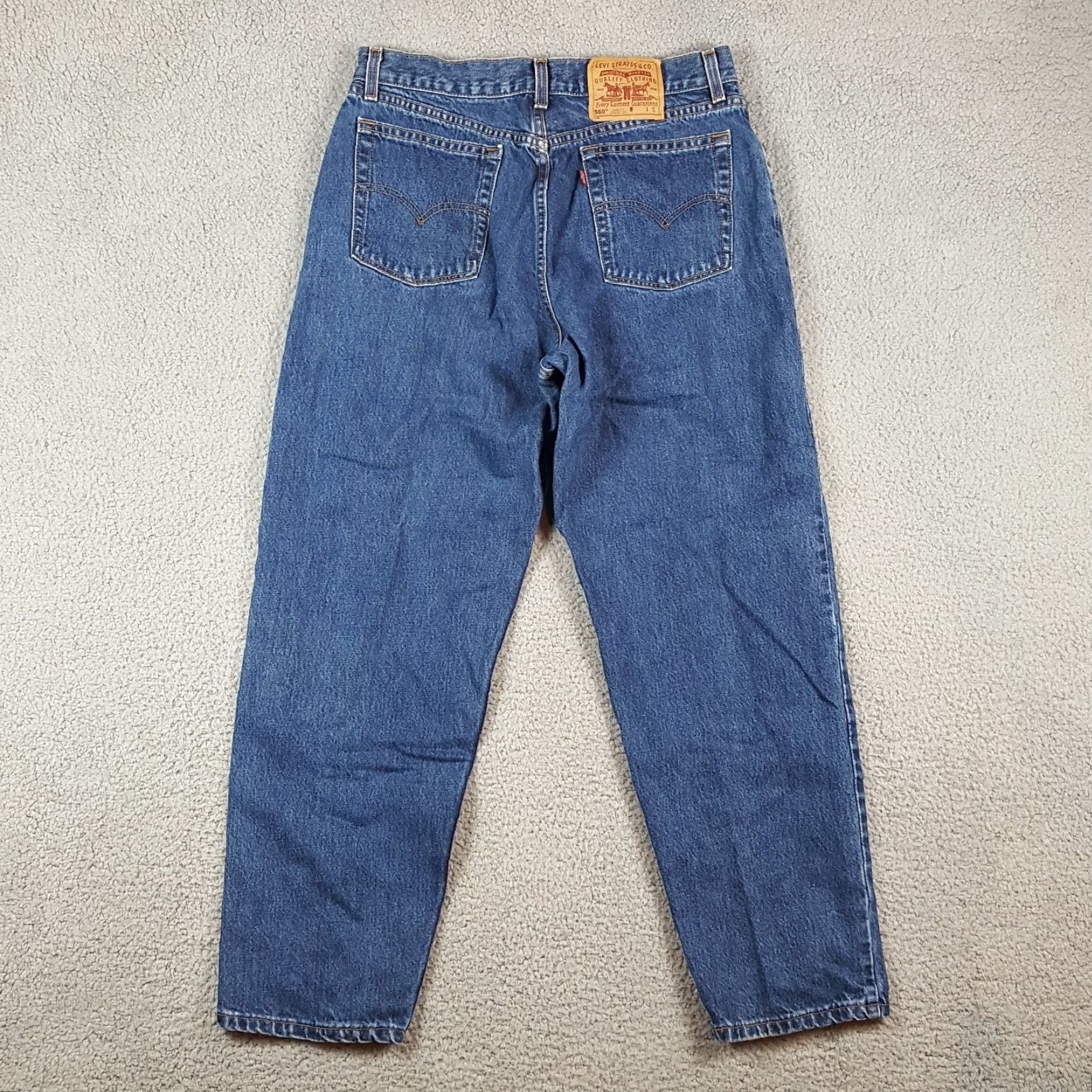 Levi's VINTAGE Levi's 560 Jeans Women's Size 14 Straight Leg Denim Blue 90s 2000s Y2K Size 36" / US 14 / IT 50 - 3 Thumbnail