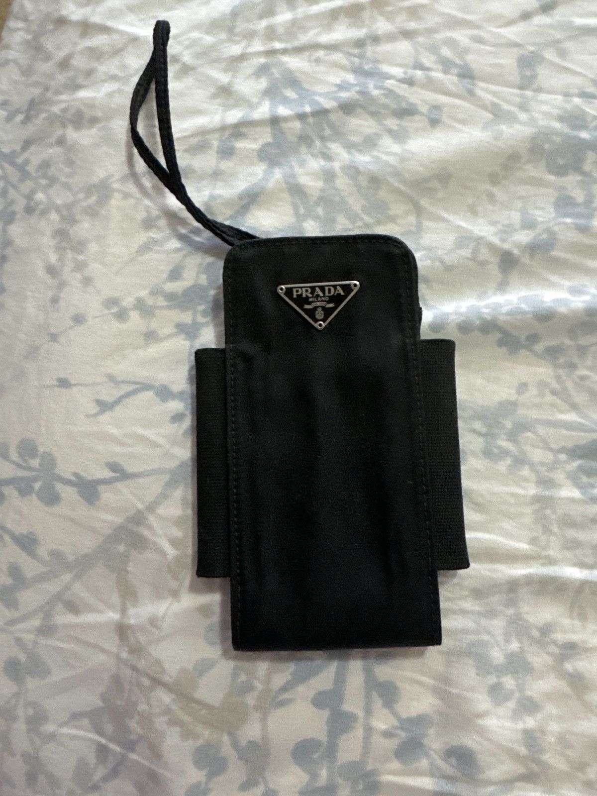 image of Prada Phone Holder- Authentic in Black, Women's