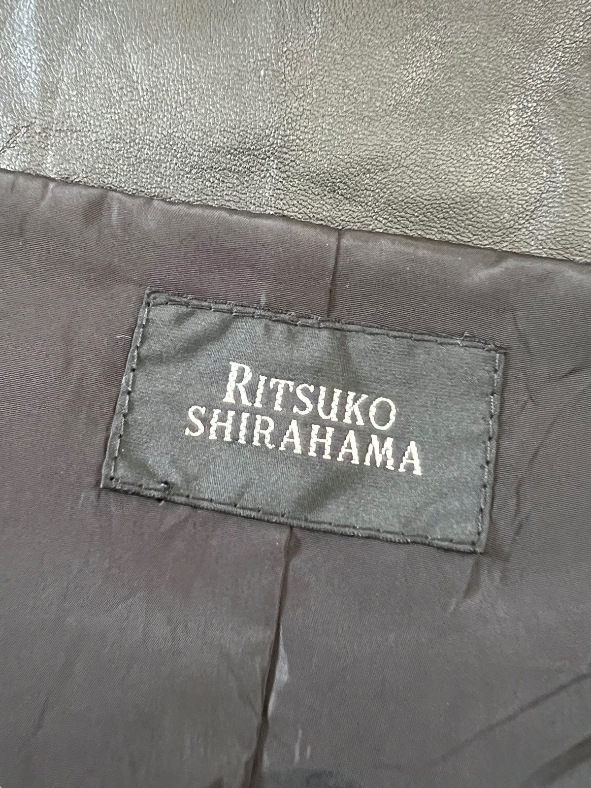 Issey Miyake Ritsuko Shirahama Hybrid Sheepskin Leather Asymmetrical Vest Size US S / EU 44-46 / 1 - 8 Thumbnail
