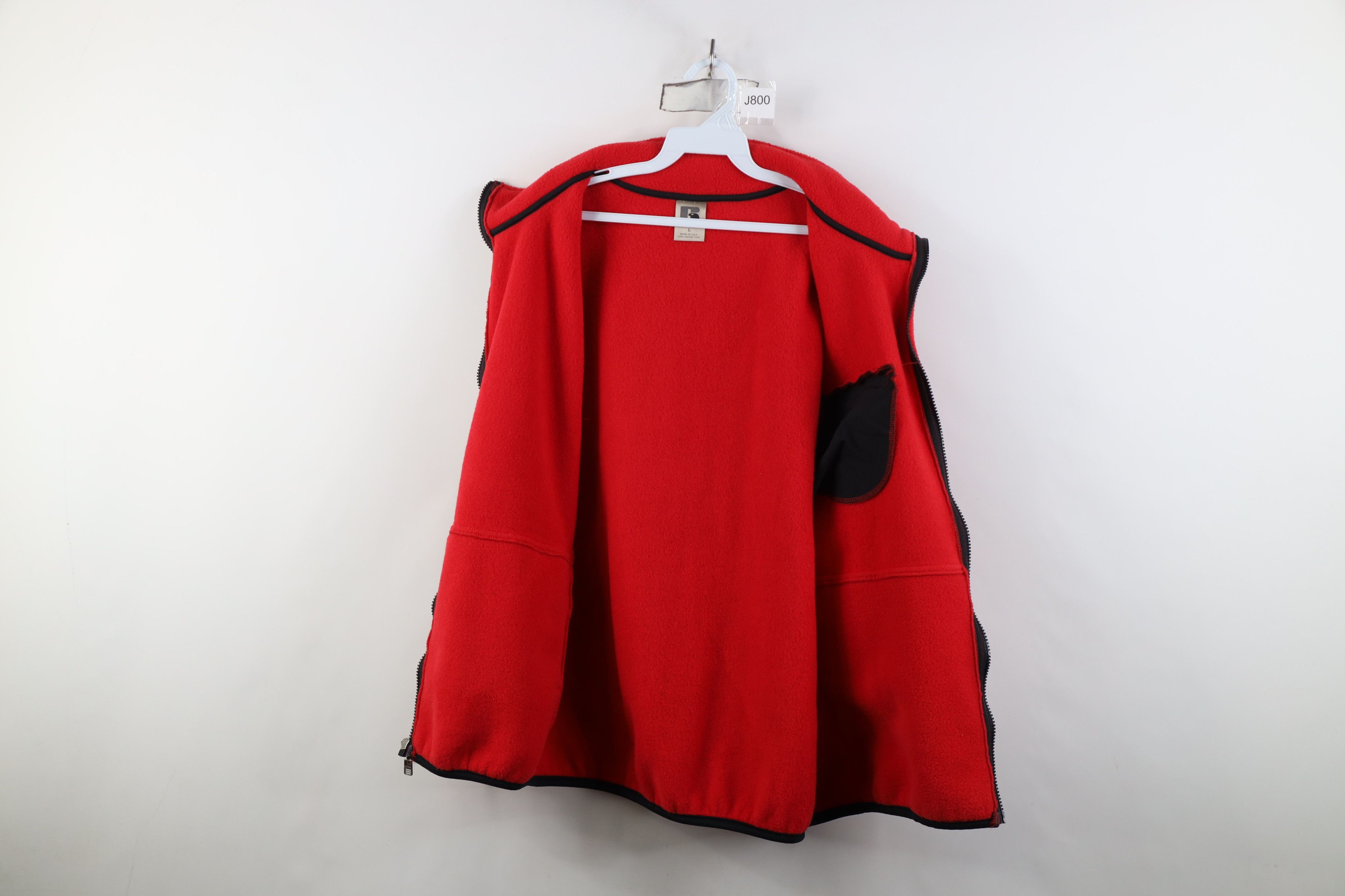 Russell Athletic Vintage 90s Russell Athletic Full Zip Vest Jacket Red USA Size US L / EU 52-54 / 3 - 9 Thumbnail