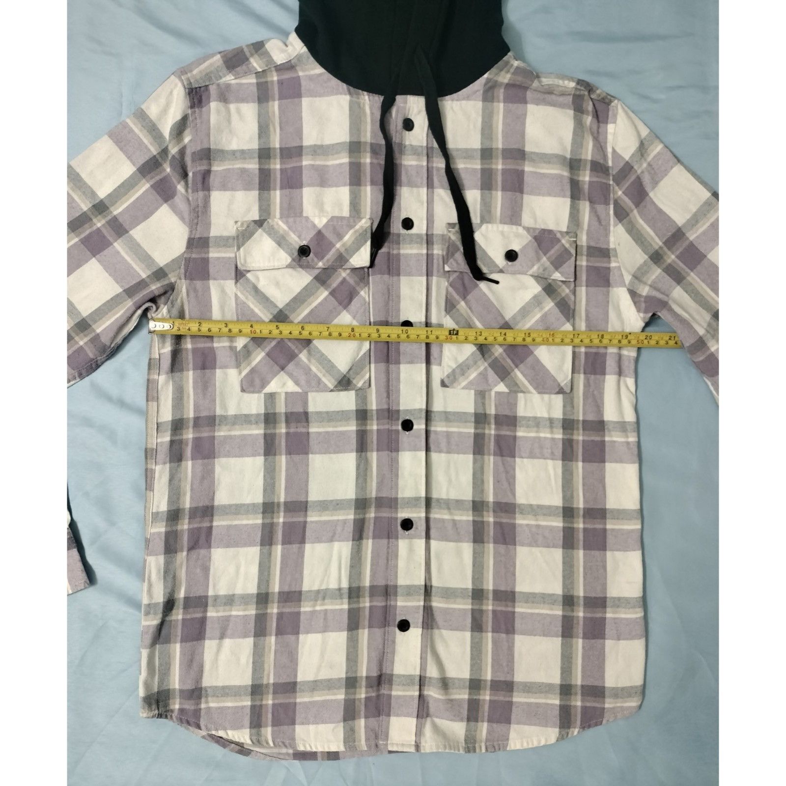 Other NoBo Mens Small Button Up Flannel Hooded Shacket Shirt Plaid Size US S / EU 44-46 / 1 - 7 Thumbnail