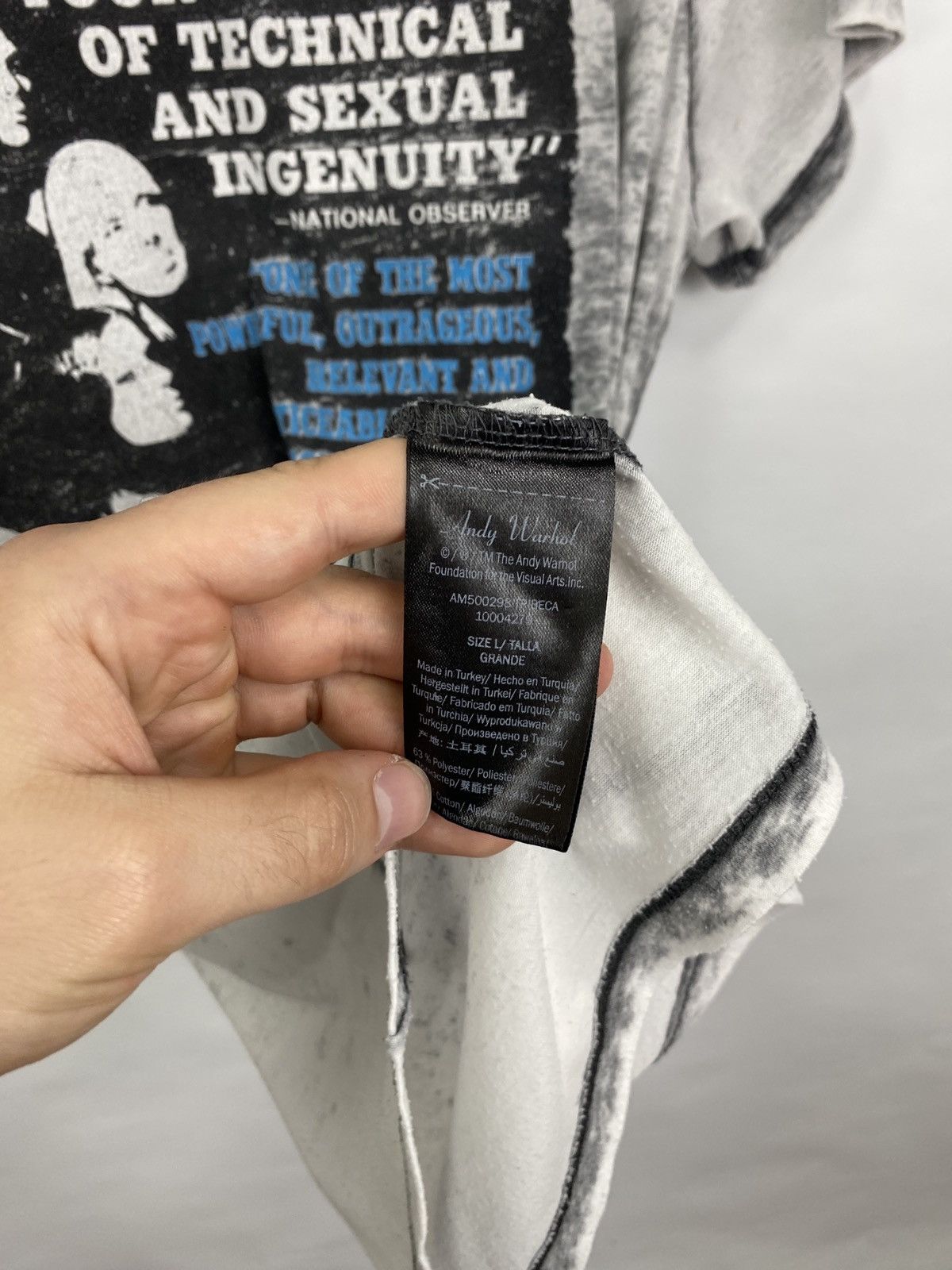 Andy Warhol × Hysteric Glamour 🇺🇸 Y2K Andy Warhol Pepe Jeans Art T-Shirt Rare Retro Hype Size US L / EU 52-54 / 3 - 6 Thumbnail