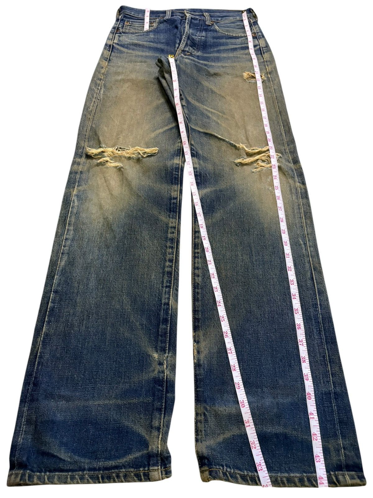 Levi's Vintage 80s Levis 503BXX Big E Selvedge Mud Wash Baggy Jeans Size US 29 - 14 Thumbnail