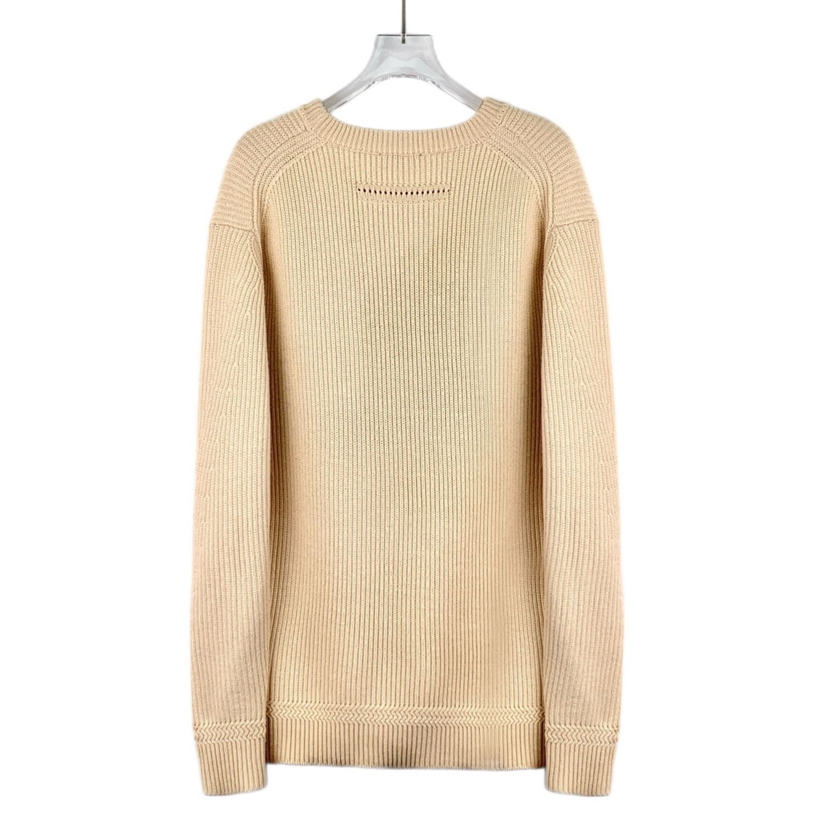 Z Zegna Zegna Striped Cashmere Sweater Beige (50R) Size US M / EU 48-50 / 2 - 2 Thumbnail