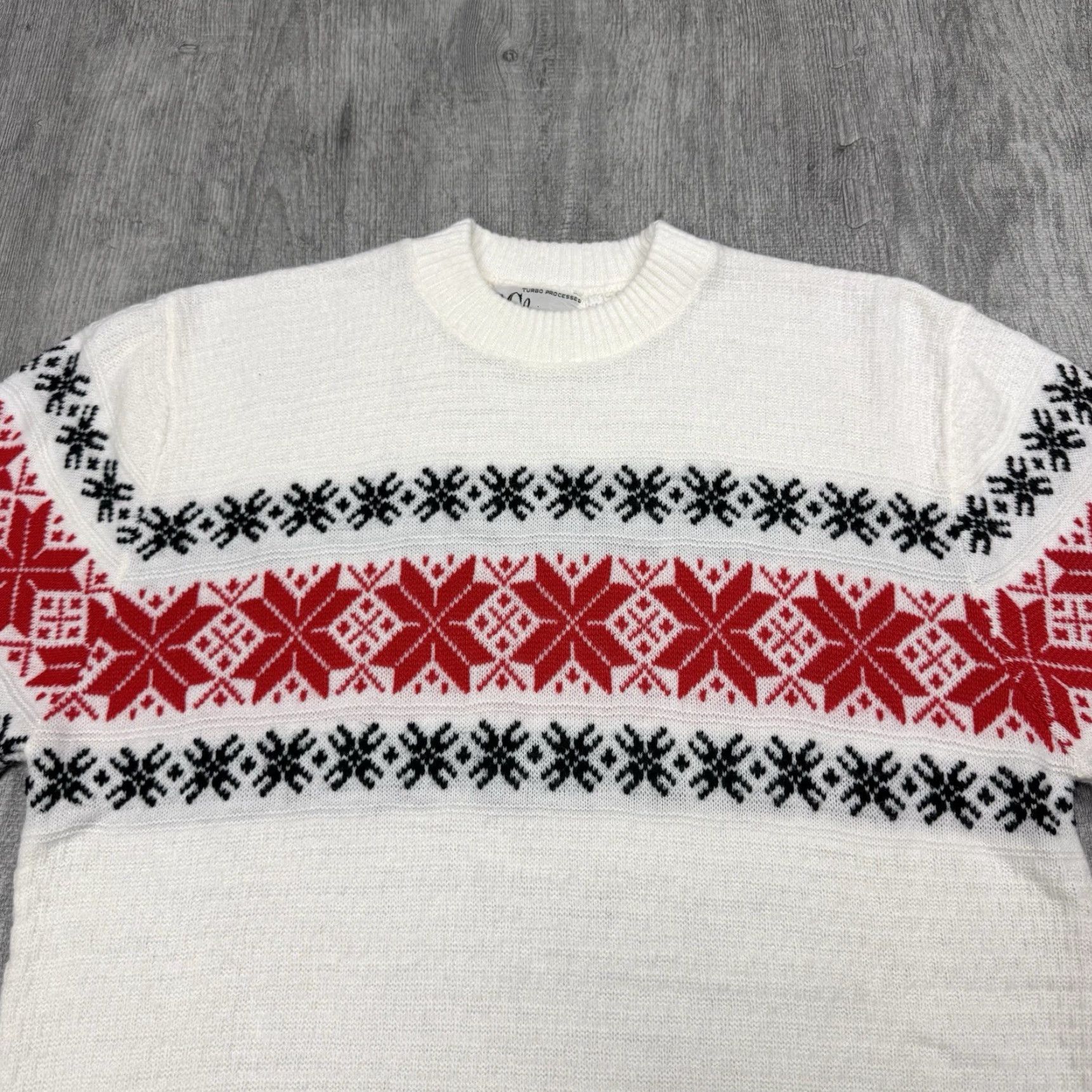 Vintage VINTAGE Glengarry Sportswear Orlon Acrylic Fair Isle Christmas Sweater Men L 60s White Mod GoGo Holiday Christmas Sweater Mens L Size US L / EU 52-54 / 3 - 2 Thumbnail