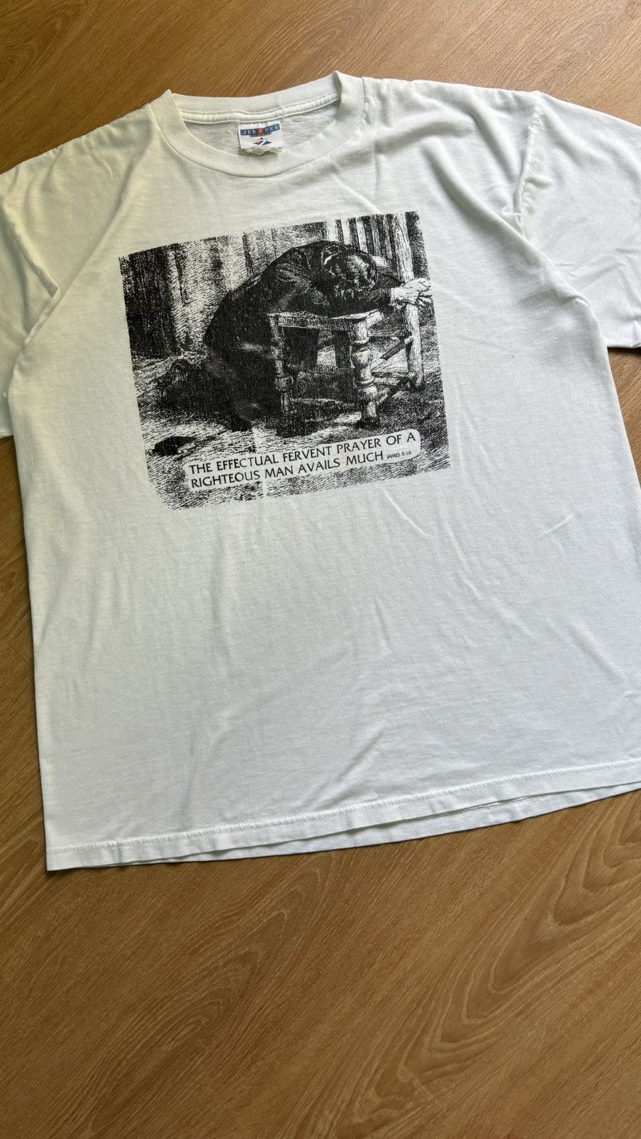 Vintage RARE! Vintage 90’s Art Prayers Of A Righteous Man Size US L / EU 52-54 / 3 - 3 Thumbnail
