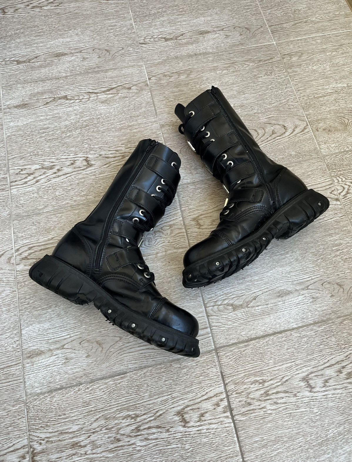 New Rock Nevermind Leather Belted Boots New Rock Style 90s Size US 11 / EU 44 - 3 Thumbnail
