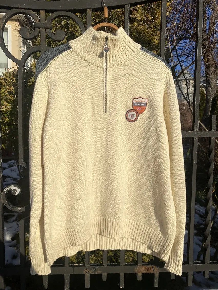 Reebok Vintage Reebok Sweater 1/3 Zip Beige Size US S / EU 44-46 / 1 - 13 Thumbnail