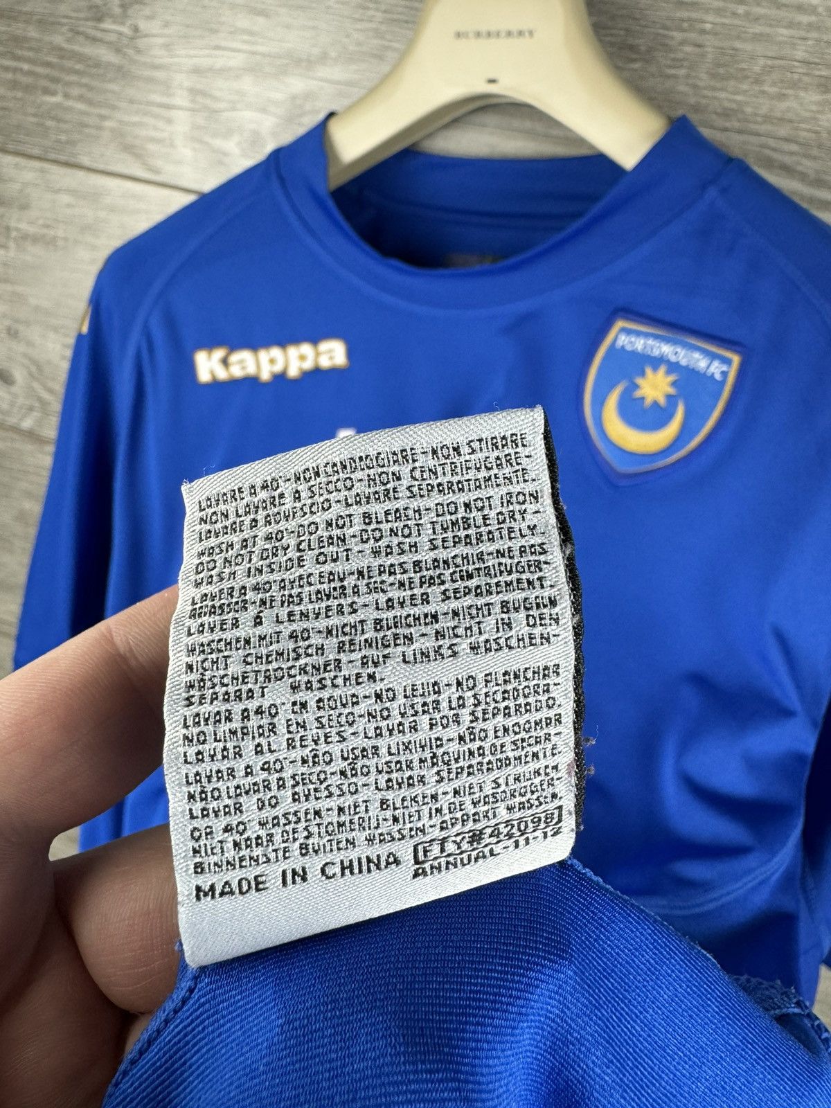 Kappa × Vintage Portsmouth FC Football Shirt Soccer Kappa Jersey Size US XL / EU 56 / 4 - 10 Thumbnail